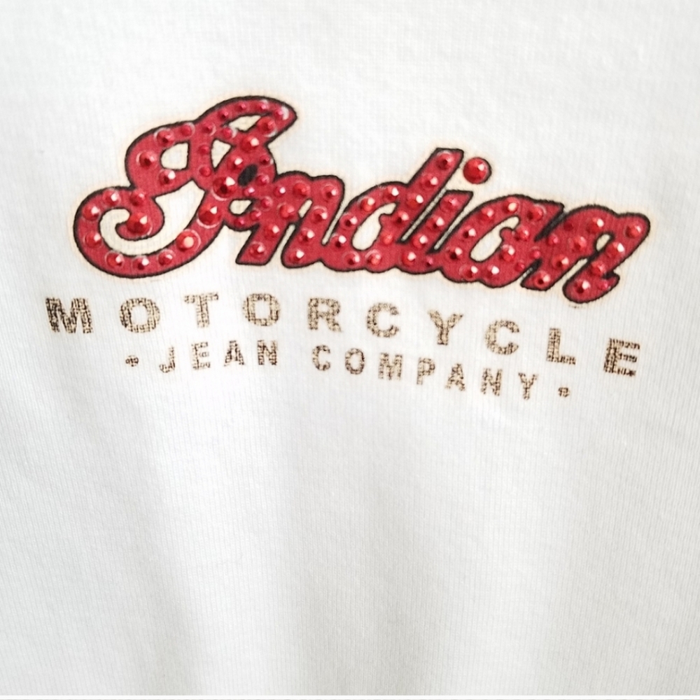 Indian Motorcycle White Graphic T Shirt XL